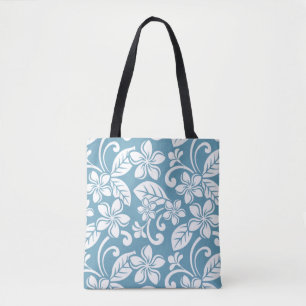 ISLAND PLUMERIA (SLATE BLUE) TOTE BAG