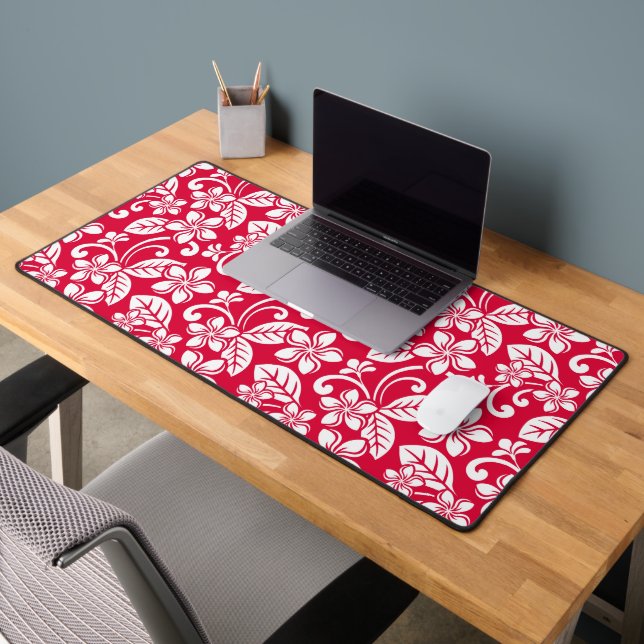 ISLAND PLUMERIA (STRAWBERRY RED) DESK MAT (Office 2)