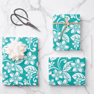 ISLAND PLUMERIA (TURQUOISE) FEUILLES DE PAPIER EN 