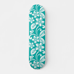 ISLAND PLUMERIA (TURQUOISE) SKATEBOARD