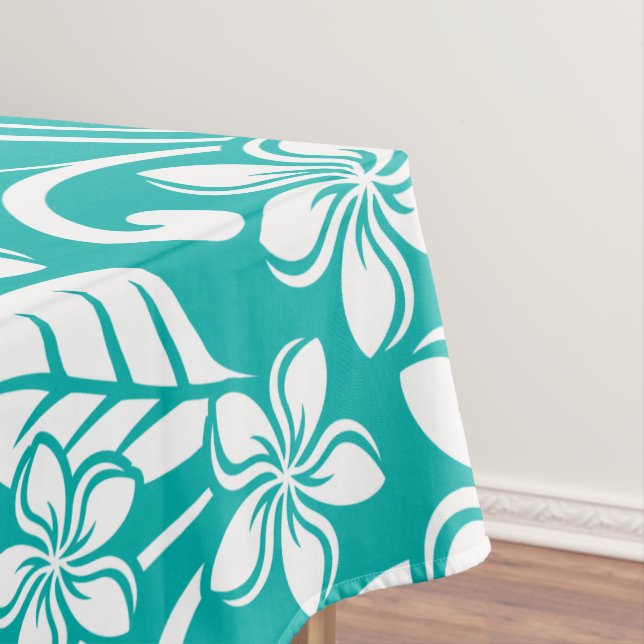 ISLAND PLUMERIA (TURQUOISE) TABLECLOTH (In Situ)