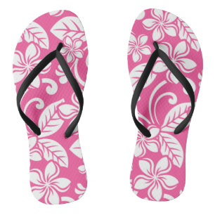 ISLAND PLUMERIA (WATERMELON PINK) FLIP FLOPS