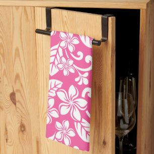 ISLAND PLUMERIA (WATERMELON PINK) KITCHEN TOWEL