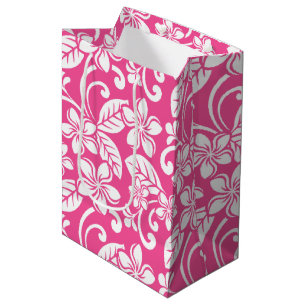 ISLAND PLUMERIA (WATERMELON PINK) MEDIUM GIFT BAG