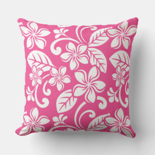 ISLAND PLUMERIA (WATERMELON PINK) THROW PILLOW