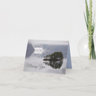 Island Reflection Lake Missing You Blank Note Card
