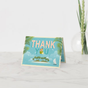 Island Resort Beach Destination Thank You Card