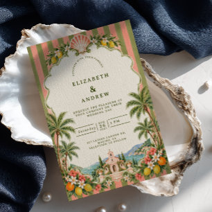Island Riviera Destination Wedding Invitation