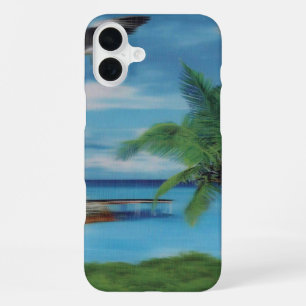 Island Serenity   Tropical Beach Scene Achempong D iPhone 16 Plus Case