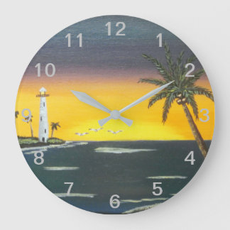 Island Sunrise Large Clock