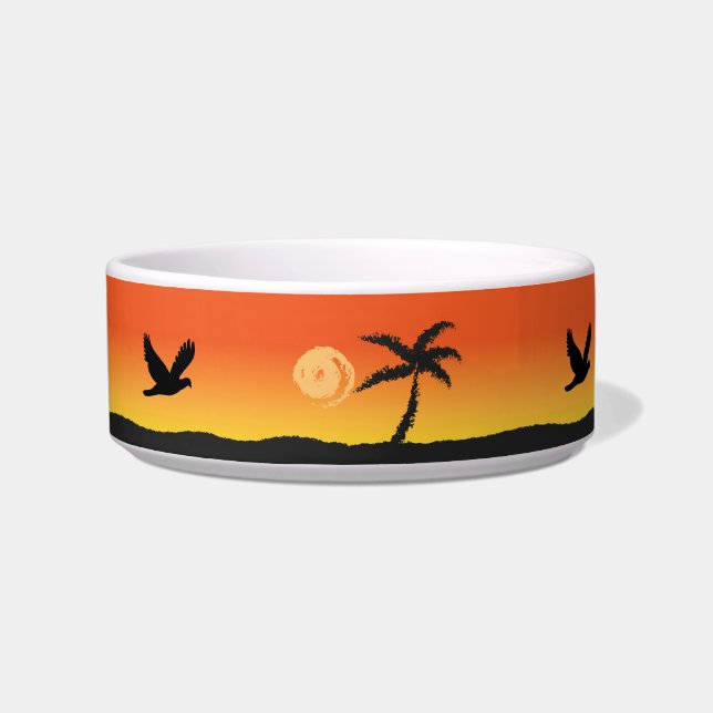 Island Sunset Pet Bowl (Left)