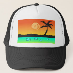Island Sunset Trucker Hat