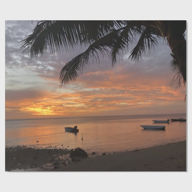 Island Sunset Wrapping Paper (Flat)