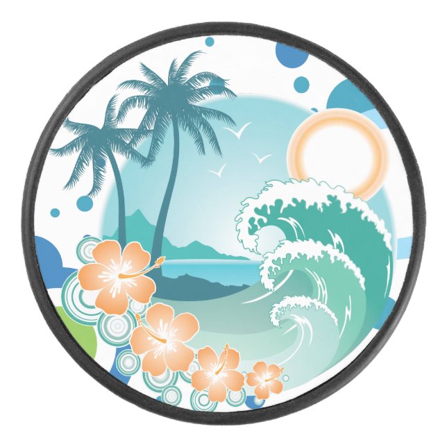 Island Surf Hockey Puck (Front)