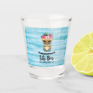 Island Tiki Bar Monogrammed Shot glass