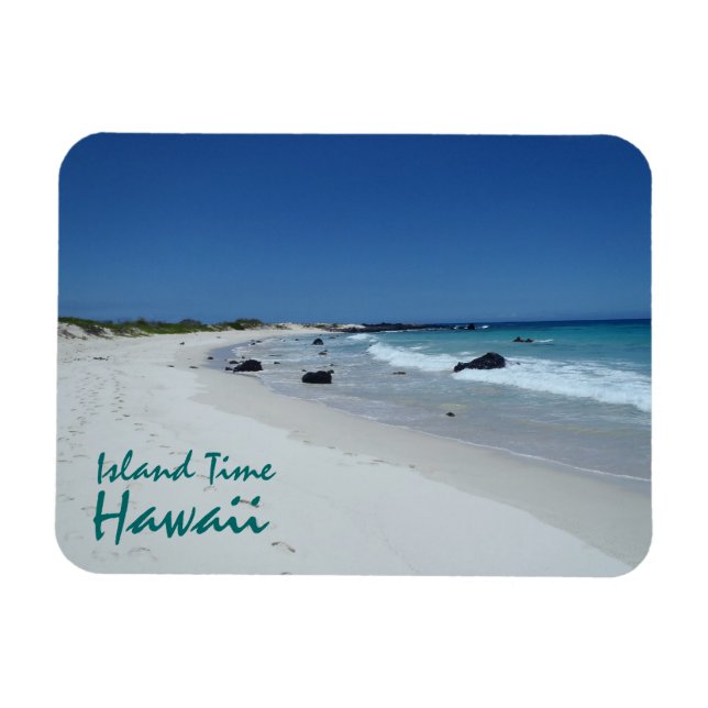 Island Time Hawaii beach scenery souvenir magnet (Horizontal)