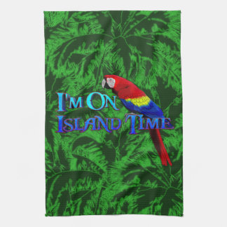 Island Time Parrot Kitchen Towel
