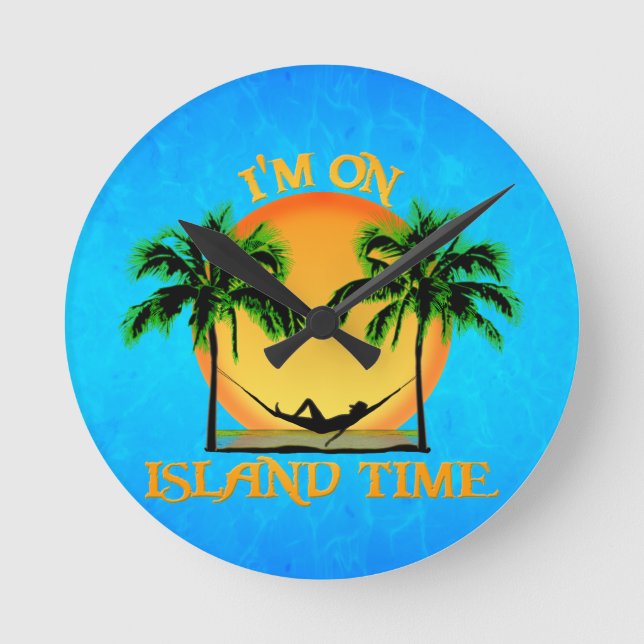 Island Time Round Clock (Front)