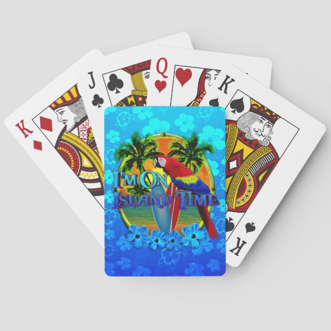 Island Time Sunset Playing Cards (Back)