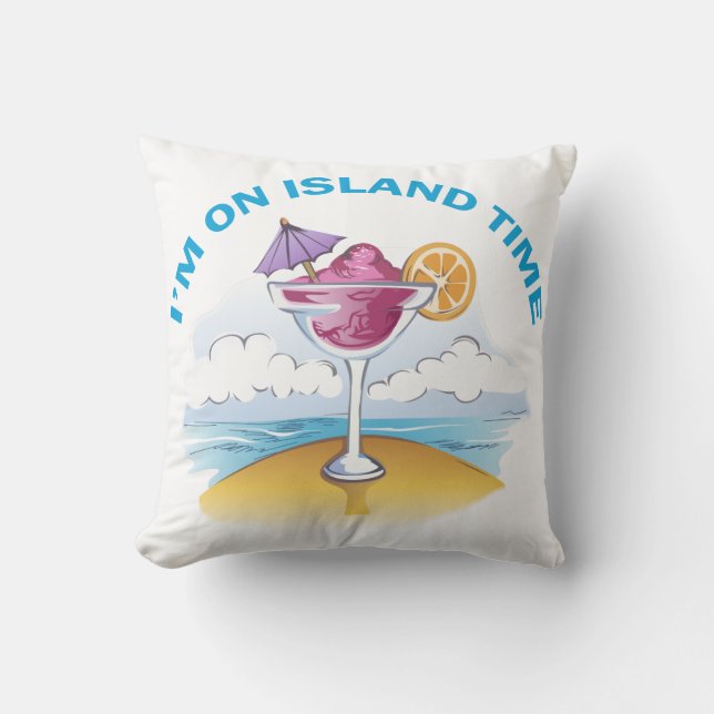 Island Time Throw Pillow (Front)