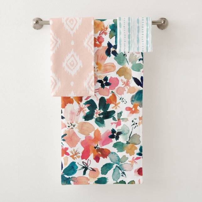 ISLAND TIME Tropical Boho Bath Towel Set (Insitu)