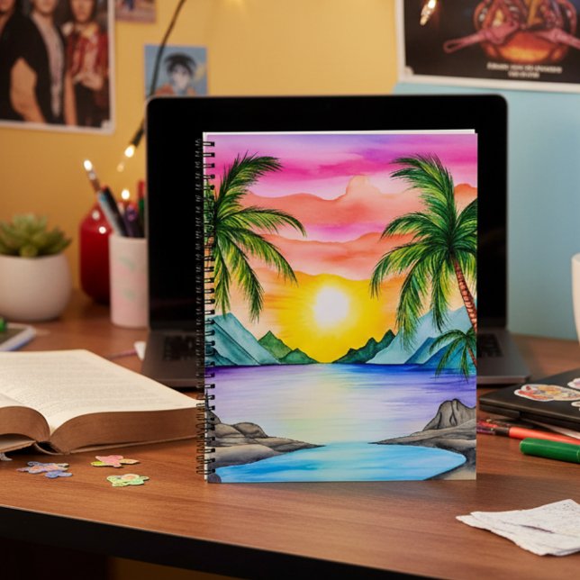 Island Tropical Beach Sunset Notebook (Creator Uploaded)