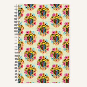 Island Tropical Sea Turtles Floral Notebook