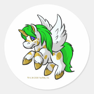 Island Uni flying over Mystery Island Classic Round Sticker