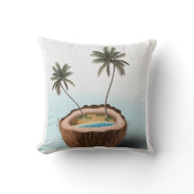 Island Vibes Throw Pillow