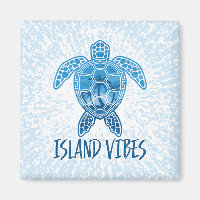 Island Vibes Tropical Sunset Sea Turtle Design
