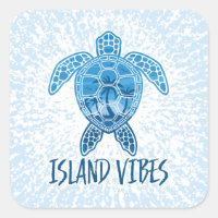 Island Vibes Tropical Sunset Sea Turtle Design