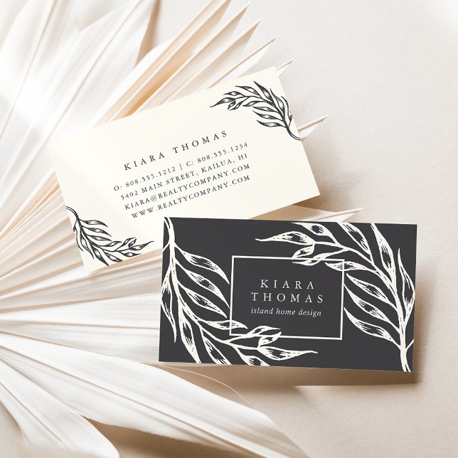 Island Vintage Botanical Business Card (Creator Uploaded)