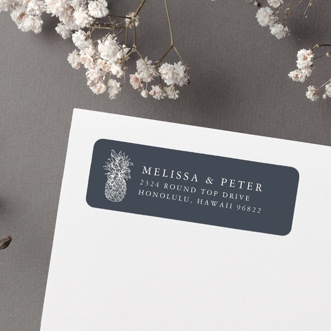 Island Vintage Pineapple Return Address (Creator Uploaded)