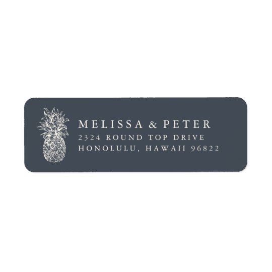 Island Vintage Pineapple Return Address Label
