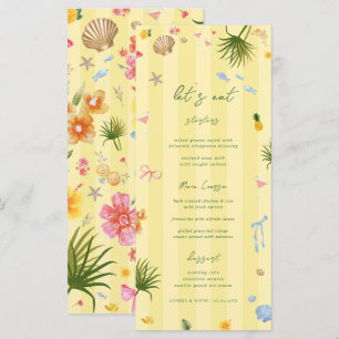 Island Yellow Wedding Menu
