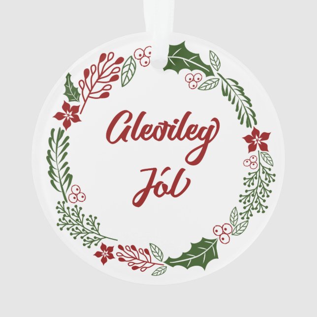 Islande Merry Christmas Wreath, Gleðileg jól (dos)