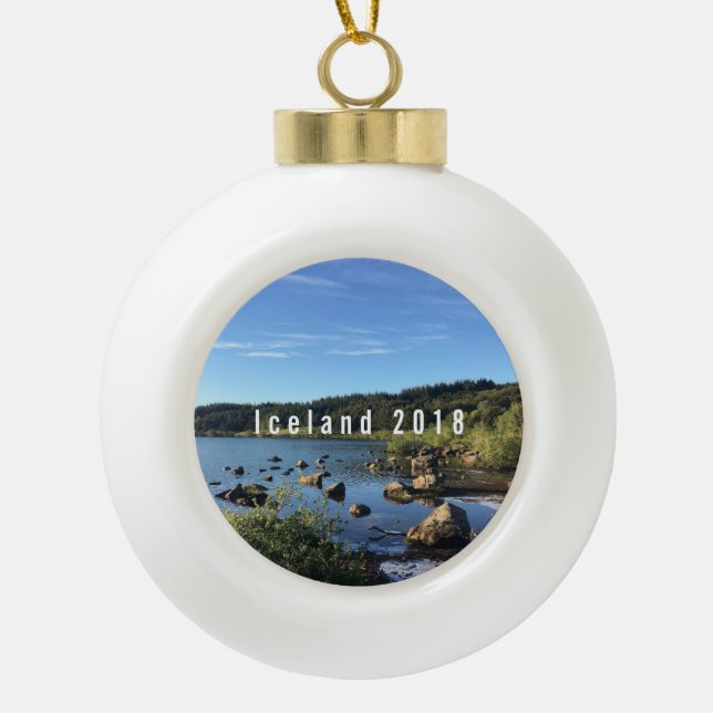 Islande - Ornement céramique personnalisé (Devant)