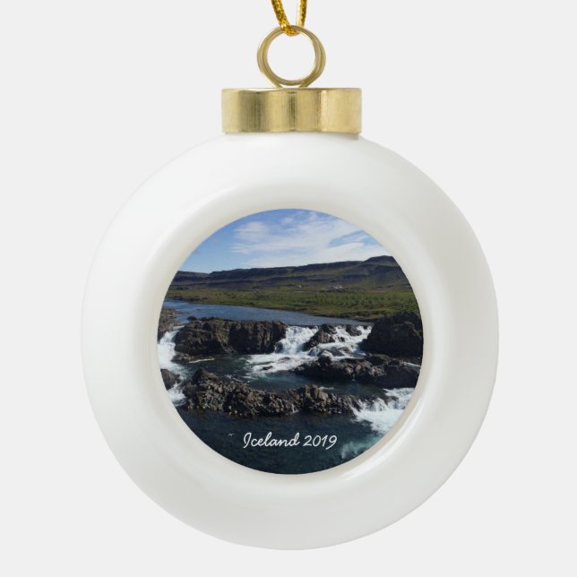 Islande - Ornement de bal en céramique (Devant)