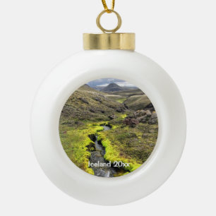 Islande - Ornement de bal en céramique