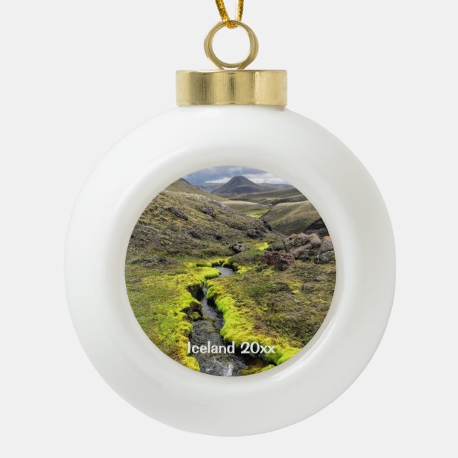 Islande - Ornement de bal en céramique (Devant)
