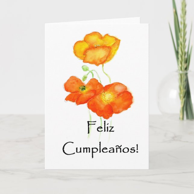 Islande Poppies Carte d'anniversaire - Salutation  (Devant)