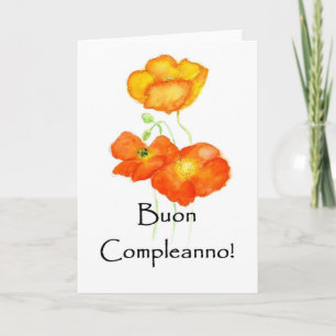 Islande Poppies Carte d'anniversaire - Salutation 