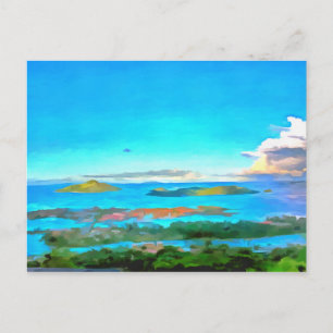 Islands and sea postcard