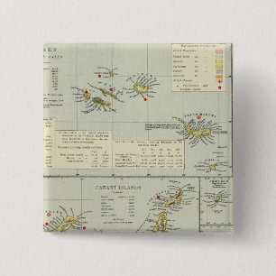Islands, Atlantic Ocean 2 Inch Square Button