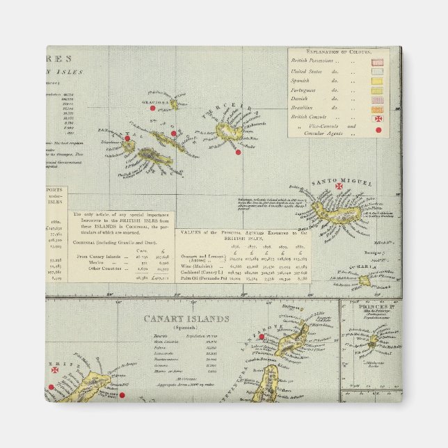 Islands, Atlantic Ocean Magnet (Front)