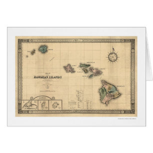 Islands of Hawaii Giles Map - 1876