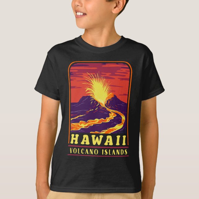 Islands Vintage Souvenir  Hawaii Volcano Islands T-Shirt (Front)
