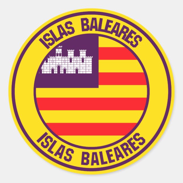 Islas Baleares Round Emblem Classic Round Sticker (Front)