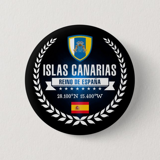 Islas Canarias 2 Inch Round Button (Front)