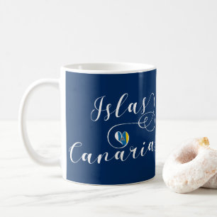 Islas Canarias, Canary Islands Flag Heart Coffee Mug